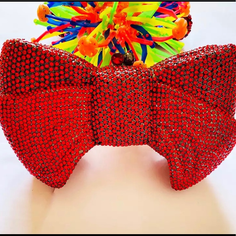 Crystal Bow Clutch/Wristlet